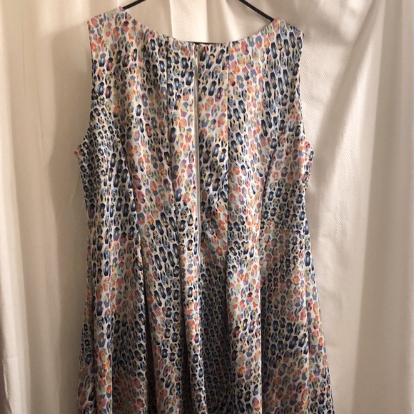 Gabby Skye Multicolor Geometric Abstract Sleeveless Midi Dress Plus Size 20W - Picture 4 of 9